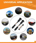 Trailer Hitch Pin Lock Set For 1/2 Inch And 5/8 Inch Pins With Dual Locking System, 4 Inch Span, Includes 3/4 Inch Adapter