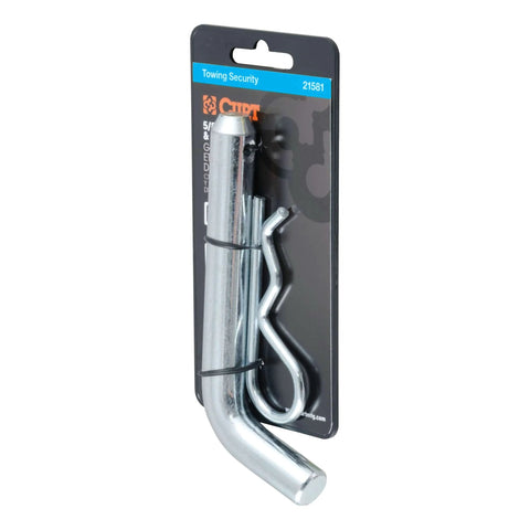 Five Eighths Inch Trailer Hitch Pin And Clip With Easy Grip 105 Degree Bend Fits Two Inch Or Two And A Half Inch Receiver Hitches