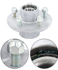 2 Pack Preassembled Galvanized Trailer Hub 5 Lug 4.5 Inch For 3500 Lb Spindle With Bearings And Seals Compatible With Spindle 84