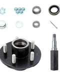 Trailer Hub Assembly For A 4 1/2 Inch Circle, 5 Bolt Pattern With 1 3/8 To 1 1/16 Inch Tapered Spindle, Includes L44649/10 Outer Bearing