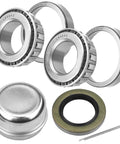 Trailer Hub Bearing Kit For L44643 L44610 With 12192TB Seals Dust Covers And Cotter Pins Two Pack