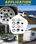 Two Sets Trailer Hub Bearing Kit For One And One Sixteenth Inch Axles L44649 L44610 Bearings 12192TB Grease Seals application