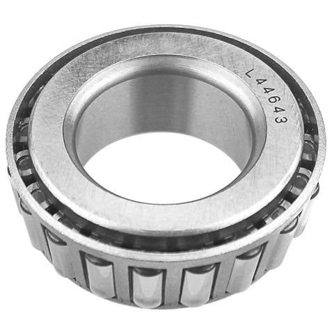 Close-up of trailer hub bearing marked L44643, part of the Trailer Hub Bearing Kit For L44643 L44610 With 12192TB Seals Dust Covers.