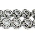 Ten-pack of Premium Trailer Hub Wheel Bearing Set LM11949 LM11910 with 0.75 inch inner and 1.781 inch outer diameter.