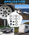 Trailer Hub Bearings Kit For One And One Sixteenth Inch Straight Axles 2000 To 2200 Lbs EZ Lube Spindle components displayed