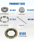 Trailer Hub Bearings Kit For One Inch 2000 Lb Trailer Axles L44643 L44610 Bearings With 12192TB Seals Dust Covers And Cotter Pins parts diagram