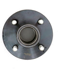 Top view of Trailer Hub Kit With Four Bolt Pattern And Four Inch Hub Assembly Including Square Shaft Straight Spindle And L44649 Inner And Outer Bearings With Seal Dust Cap Lug Nuts Castle Nut Washer Cotter Pin And All Hardware Set Of Two UCUT