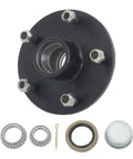 Five On Five Point Five Inch Trailer Hub Kit For 3500 Lb Trailers With 84 Spindle And Bearing Kit Five Piece Set By GXYWADY Replacement For L44649 1-1/16 Inch And L68149 1-3/8 Inch Cast Iron Construction Built Tough And Easy To Install.