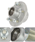Heavy Duty Galvanized Trailer Hub Kit Replacement For Five On Four Point Five Inch Spindle 3500 Lbs with wheel bearing and dust cap