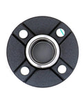 Top view of Trailer Hub Kit With Four Bolt Pattern And Four Inch Hub Assembly Including Square Shaft Straight Spindle And L44649 Inner And Outer Bearings.