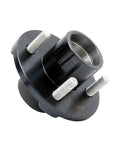 Trailer Hub Kit With Four Bolt Pattern And Four Inch Hub Assembly Including Square Shaft Straight Spindle And L44649 Inner And Outer Bearings