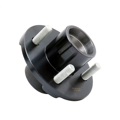 Trailer Hub Kit With Four Bolt Pattern And Four Inch Hub Assembly Including Square Shaft Straight Spindle And L44649 Inner And Outer Bearings