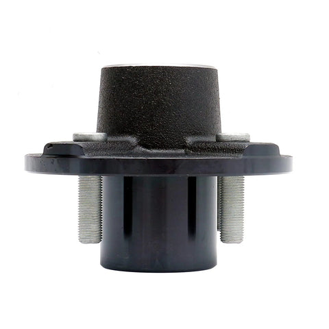 Trailer Hub Kit With Four Bolt Pattern And Four Inch Hub Assembly Including Square Shaft Straight Spindle And L44649 Inner And Outer Bearings