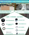 Pre Lubricated Trailer Hub Kit For 2000 Lb Axles, 4 On 4 In Bolt Pattern, 1 In BT8 Straight Spindle, EZ Lube Bearings And Grease Seal, L44643 Inner And Outer Bearings, 4 Lug Idler Hub Wheel Hubs Kit packaging and accessories