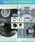 Pre Lubricated Trailer Hub Kit For 2000 Lb Axles, 4 On 4 In Bolt Pattern, 1 In BT8 Straight Spindle, EZ Lube Bearings And Grease Seal, L44643 Inner And Outer Bearings, 4 Lug Idler Hub Wheel Hubs Kit showing hub, castle nut, bearing, and dust cap details