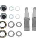 Trailer Hub Kit And Square Spindle Replacement For 5 On 4 5 Inch Axles Includes 8 25 Inch Spindle And 3500 Lb Capacity Bearing Kit