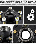 Durable 5 On 5 Inch Trailer Hub And Spindle Assembly Kit With Round 84 Axle Spindle And Bearings For 3500 Lbs Axles