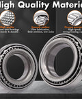 Two Pack Preassembled Trailer Idler Hub Kit Set For 3500 Pound Axles Five On Four Point Five Bolt Pattern L44649 And L68149 Bearings Fits Dexter Al Ko Lippert And Other Brands Includes Galvanized Dust Caps, showing high-quality material and chrome steel bearings
