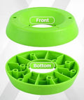 Trailer Jack Wheel Chock For Front Jack Wheel By MaxxHaul, Anti Sink Ground Plate In High Visibility Neon Green shown front and bottom
