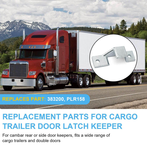 Trailer Door Latch Keeper And Cam Bar Lock Replacement For Cargo And Dump Trailers With Double Doors Top Left Or Bottom Right Mounting Side Door Latch Compatible Model 383200 PLR158