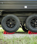 Camper Leveler Block With Rubber Mat For RVs And Trailers, precise leveling from one half inch to four inches, under tires
