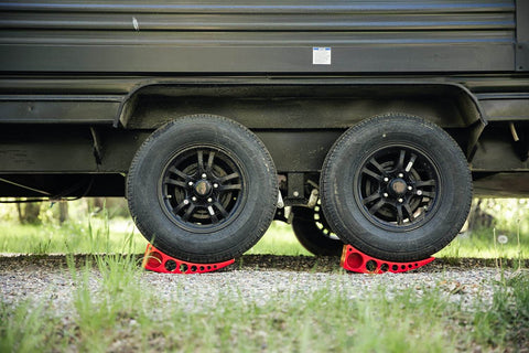 Camper Leveler Block With Rubber Mat For RVs And Trailers, precise leveling from one half inch to four inches, under tires