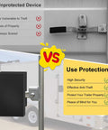 Enhance trailer security with a heavy duty door lock protection device that guards the padlock frame and resists prying.