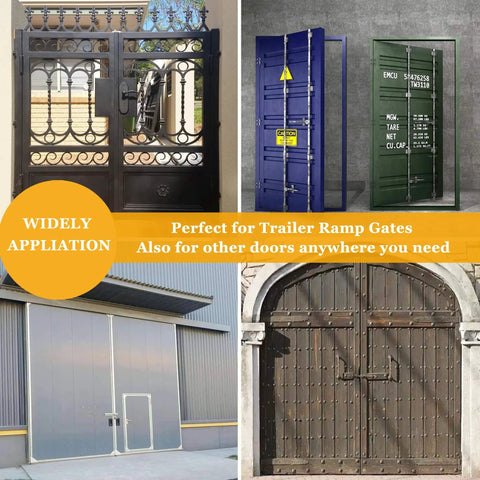 Various doors illustrating use for 10 Inch Weld On Trailer Ramp Hinge Set 4 Pack Heavy Duty Greasable Hinges For Equipment Ramps and Doors