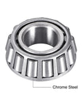 Heavy Duty Tapered Roller Bearing Cone With Cup Set for Freight Trailers 15mm Inner Diameter 35mm Outer Diameter 12mm Thickness 16000 RPM Rated High Grade Bearing Steel for Heavy Loads 2 Pack by Uxcell close-up of chrome steel