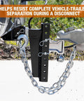 ✝️ B03822SC Class 4 Trailer Safety Chain With Forged Slip Hook, Zinc Plated, attached to trailer for stability