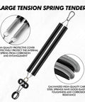 4 Pack 16 Inch Dual Trailer Spring Kit With Heavy Duty Tension Springs Includes 3 In 1 Hose Holder And 3 Hole Clamp Holder For ABS Air Lines On Semi Trucks Trailers And Tractors Keeps Hoses And Cords Safe And Neat visible