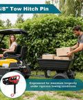 5/8-inch tow hitch pin clip kit with four red rubber-coated R-clips on a trailer hitch