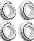 Complete trailer wheel hub bearing kit for 1.0625 inch axles with 4 L44649 bearings shown, part of the full repair set for trailers.