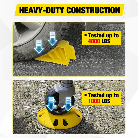 Trailer Wheel Chocks And Wheel Dock Kit Tough As Nails Built To Last And Prevents Trailer Wheel Sinking For Boat Trailers