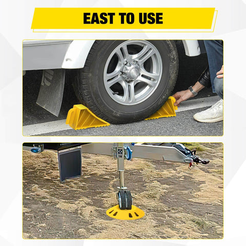Trailer Wheel Chocks And Wheel Dock Kit Tough As Nails Built To Last And Prevents Trailer Wheel Sinking for boat trailers