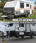 Durable Wheel Dock For Trailer Tongue Jack Heavy Duty Wheel Dock For Cargo Camper RV Boat Roller Stopper Caster Chock Easy To Store And Transport HOXWELL under RVs on grass and pavement