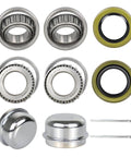 2 Set Fits 1" 2000 Lbs Axles Trailer Wheel Hub Bearings Kit with L44643 L44610 Bearings, 12192TB Seal, Dust Cover, Cotter Pin