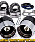 Trailer Wheel Hub Bearing Kit Two Pack For 1 Inch Bore L44643 And L44610 Straight Axle Spindle With 1.25 Inch 12192TB Seal Includes Greaseable Bearing Protectors
