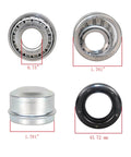 2 Set Fits 3/4" inch Axles Trailer Wheel Hub Bearings, LM11949 LM11910 Bearings, 8489TC Seal OD 45.72 mm, Dust Cover, Cotter Pin