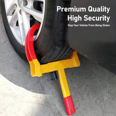 Heavy Duty Trailer Wheel Lock 2 Pack Adjustable Wheel Clamp Anti Theft Deterrent for Trailers SUVs Boats ATVs Motorcycles Golf Carts with Six Identical Keys Cartman shown attached to car wheel
