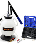 Automatic Transmission Fluid Transfer Pump Kit with 7.5 Liter Can and 15 ATF Adapters for Audi, Mercedes, VW, Ford, BMW, Nissan