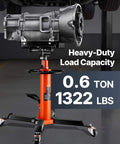 Beefy Transmission Jack With 1322 Lb Capacity For Cars And Light Trucks, 32 To 67 Inches Hydraulic Lift, Foot Pedal Operation