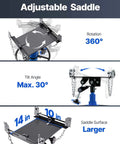Heavy Duty Transmission Jack Lift With 1100 Lbs Capacity, 33 To 67 Inch Hydraulic Telescoping Stand adjustable saddle