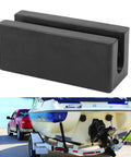 Transom Saver For Outboard Motors With Hydraulic Tilt Protection Easy Install, black rubber guard supports on boat trailer