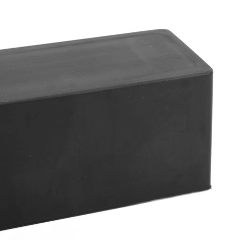Close-up of black Transom Saver Rubber Motor Support for Outboard Hydraulic Tilt Systems showing durable rubber material