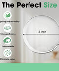 Medium 2 Inch Door Stopper Set Of 6 Heavy Duty Wall Protectors For Door Knobs Quiet Self Adhesive Shield Transparent Clear Wall Guard To Prevent Dents Scuffs And Slams, showing 2 inch size and features like strong adhesive and noise elimination.