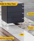 Office cabinet on Three Inch Transparent Swivel Casters Without Brakes For Furniture, 360 Degree Rotation, on various floors