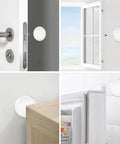 Strongest Door Handle Stopper Set Six Clear Rubber Door Bumpers Wall Shield Cushions Self Adhesive Transparent Protectors installed