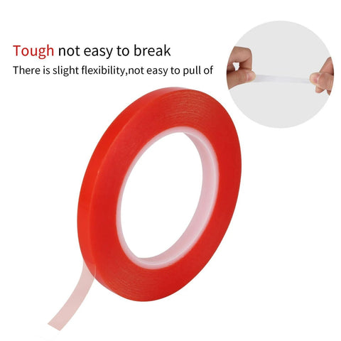 Clear Double Sided Adhesive Tape 5mm and 10mm by 25M heavy duty heat resistant high adhesion transparent acrylic tape roll