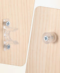 8 Pairs False Front Cabinet Clips for Kitchen Cabinets installed on wood